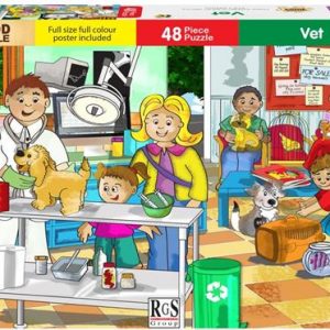 RGS 48 Piece A4 Wooden Puzzle Vet