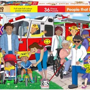 RGS 36 Piece A4 Wooden Puzzle People Who Help Us