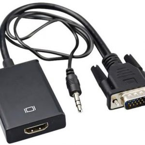 Barkan VGA Male To HDMI Female Adaptor with 3.5