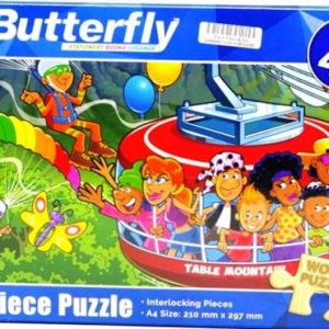 Butterfly 48 Piece A4 Wooden Puzzle Table