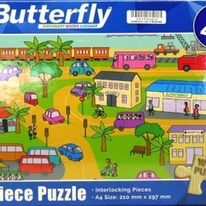 Butterfly 48 Piece A4 Wooden Puzzle Transport