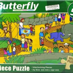 Butterfly 60 Piece A4 Wooden Puzzle At The Zoo