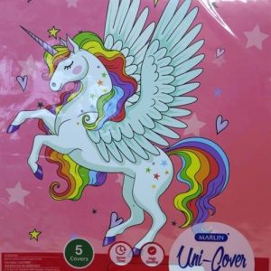 Marlin Kids Precut A4 Pink Unicorn Book Cover 5