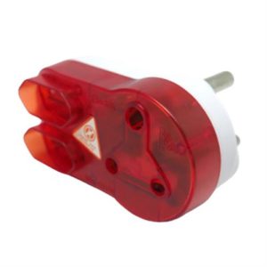 Solarix Red Surge Plug Adapter 2x16A