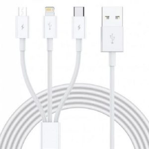 Ezra 3in1 1meter White Usb Data Cable