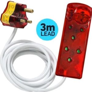 Ellies 4 Way Surge Secure Power Protector With 3